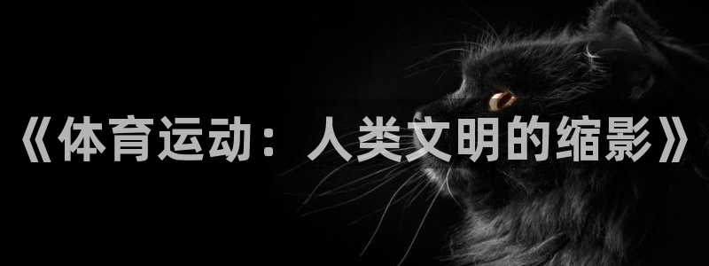 米兰体育官方正版app集团：《体育运动：人类文明的缩